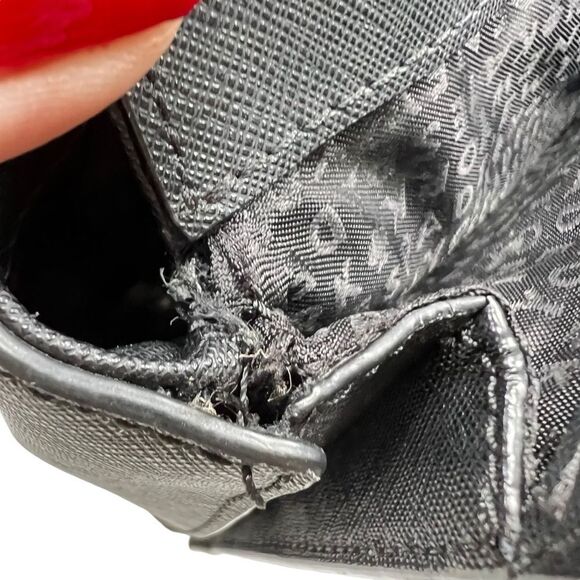 Kate Spade Laurel Way Reese Saffiano Leather Blush Pink Black Crossbody - Picture 10 of 16